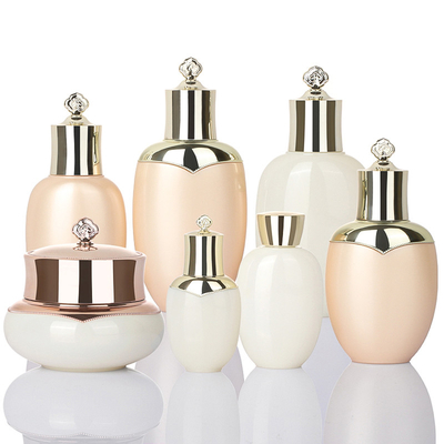 Упаковка костюма Skincare бутылки лосьона тонера опарника 100ml 120ml 150ml сливк стороны 50ml роскошного золота уникальная