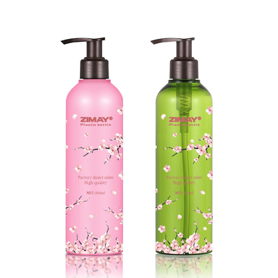 бутылка лосьона круга косметическая, бутылки 300ML лосьона тела 54mm зеленые пустые