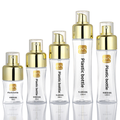 Точные брызги Skincare тумана упаковывая пластиковый лосьон вокруг пустых бутылок насоса 50ml