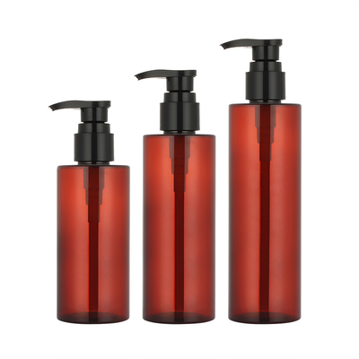 Круглый янтарный спрейер 150ml 200ml 250ml насоса бутылки шампуня для геля ливня