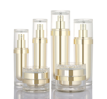 макияжа красоты 30ml 50ml 100ml 120ml набор skincare контейнеров сливк бутылки 50g лосьона пластикового акрилового косметический роскошный