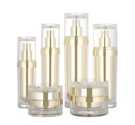 макияжа красоты 30ml 50ml 100ml 120ml набор skincare контейнеров сливк бутылки 50g лосьона пластикового акрилового косметический роскошный