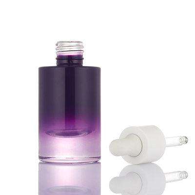Бутылка капельницы контейнера сыворотки насоса 30ml нового ombre дизайна небольшого пурпурная белая пустая