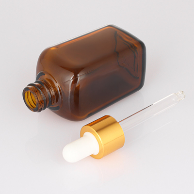 Подгоняйте стекло материальное 50ml Refillable бутылки капельницы масла волос квадратное
