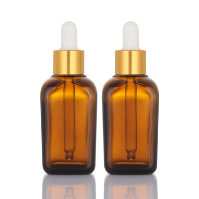 Подгоняйте стекло материальное 50ml Refillable бутылки капельницы масла волос квадратное
