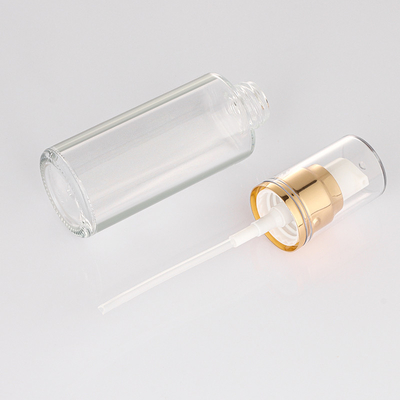 пустая бутылка брызг лосьона матированного стекла 50ml с упаковкой насоса косметической