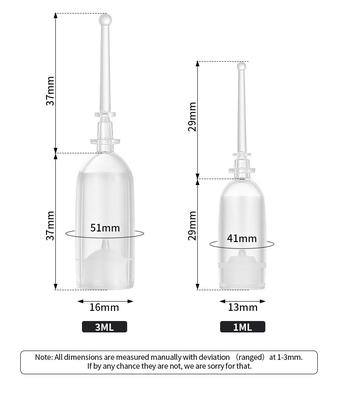 Прозрачные пробирки сыворотки 2 Ml, безвоздушная косметическая сыворотка разливают печатание по бутылкам экрана