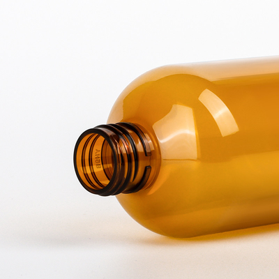 Пустые контейнеры косметик 200ml 300ml пластиковые упаковывая роскошную янтарную бутылку насоса лосьона шампуня