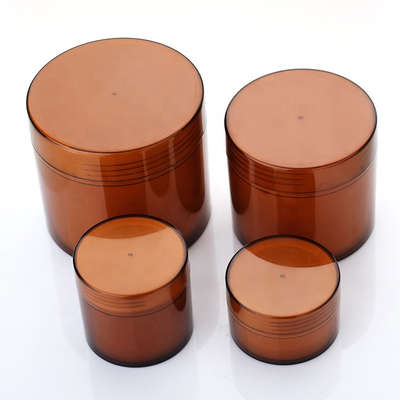 Пластиковые пустые опарникы 4 Oz косметические с ртом янтарного цвета крышек широким