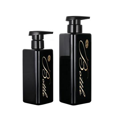 пластиковые бутылки 500ml для Creams черный Refillable материал ЛЮБИМЦА