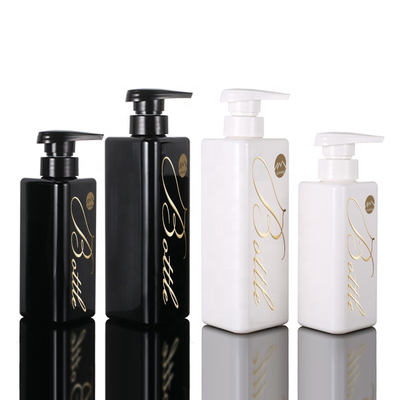 пластиковые бутылки 500ml для Creams черный Refillable материал ЛЮБИМЦА
