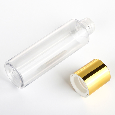 Бутылка тонера лосьона контейнеров 120ML 150ML крышки золота пластиковая косметическая пустая