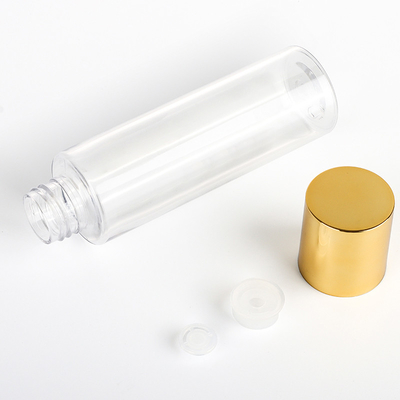 Бутылка тонера лосьона контейнеров 120ML 150ML крышки золота пластиковая косметическая пустая